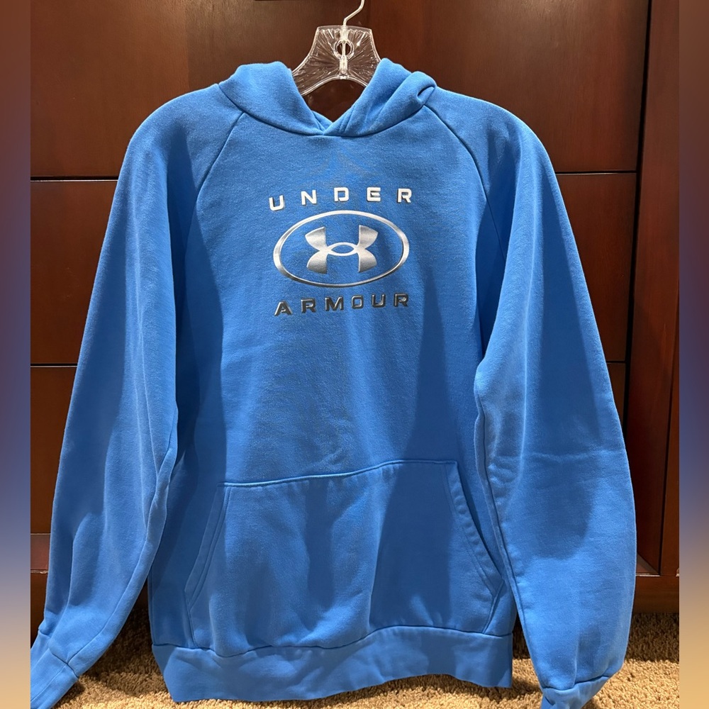 Under Armour Kids Rival Fleece Chrome Logo Hooded Sweatshirt Size Youth XL
